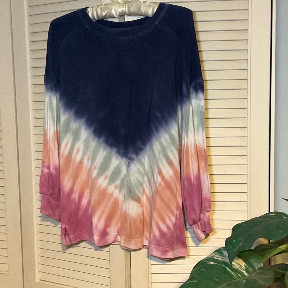 Rachel Zoe Multicolor Tie-Dye Long Sleeve Top